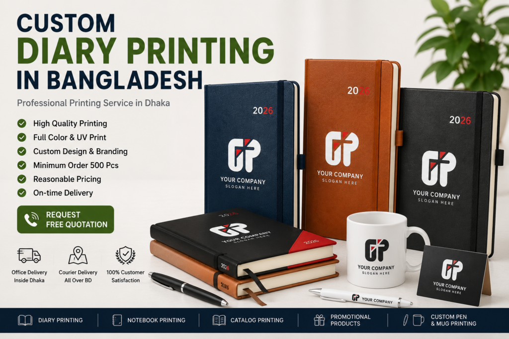 custom diary printing in Bangladesh by The Goodluck Printers